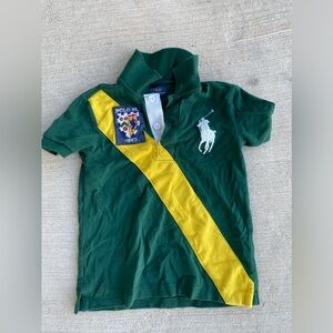 Polo Ralph Lauren Green Collared Big Pony Polo Shirt, Size 6